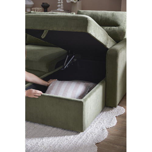 CARTER 4 SEATER QUEEN SOFA BED WITH REVERSIBLE CHAISE