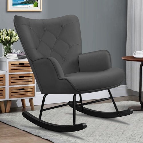 HOXTON ROOM COLLIN VELVET ROCKING CHAIR