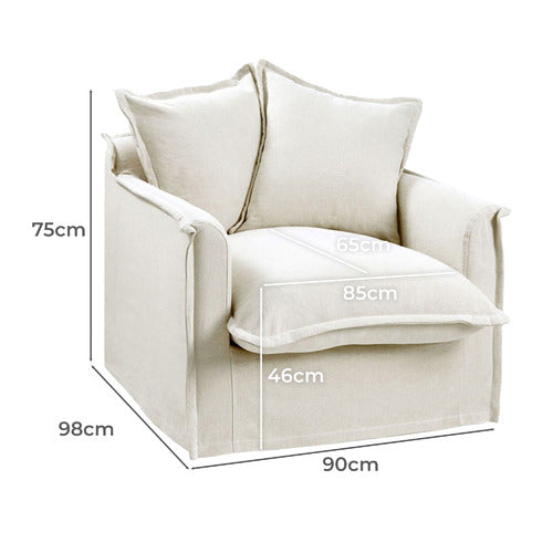 HYDE PARK HOME CUMULUS COTTON SLIPCOVER ARMCHAIR