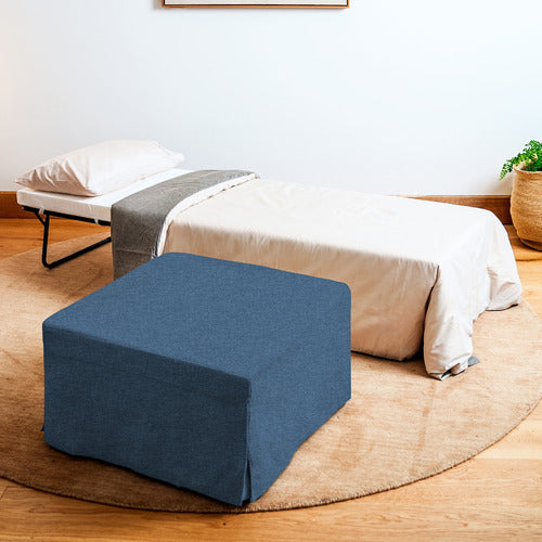 DECOR TRADERS FOLDLUX CONVERTIBLE OTTOMAN FOLDING BED WITH SLIPCOVER