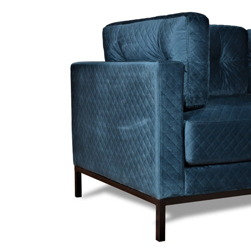 CRANK FURNITURE TEAL ALLANIS VELVET LOUNGE CHAIR
