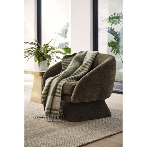 THE HOME COLLECTIVE MOHINDER UPHOLSTERED SWIVEL ARMCHAIR