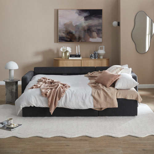 CARTER 4 SEATER QUEEN SOFA BED WITH REVERSIBLE CHAISE