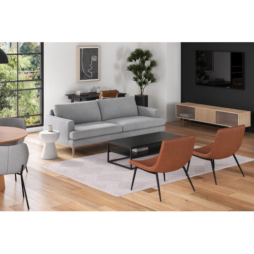 BLACK BORAS 120CM COFFEE TABLE WITH SHELF