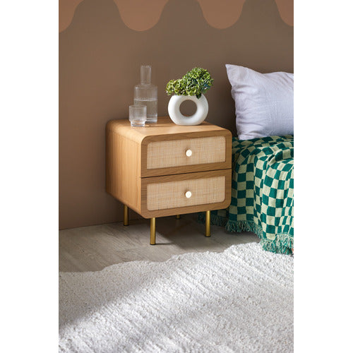 MAXINE 2 DRAWER BEDSIDE TABLE