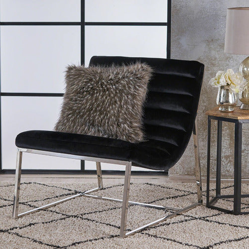 FURNITURE MARKET CHANTELLE VELVET ACCENT CHAIR
