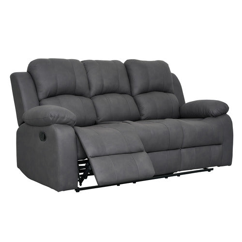 BY DESIGNS RIVOIRE 3 SEATER MANUAL RECLINER SOFA