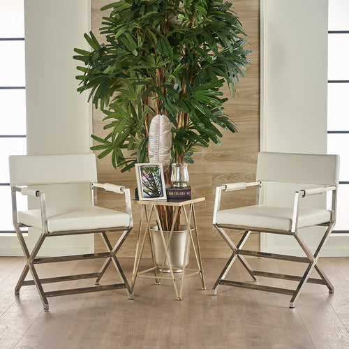 FURNITURE MARKET ALLIRA FAUX LEATHER DIRECTOR CHAIR
