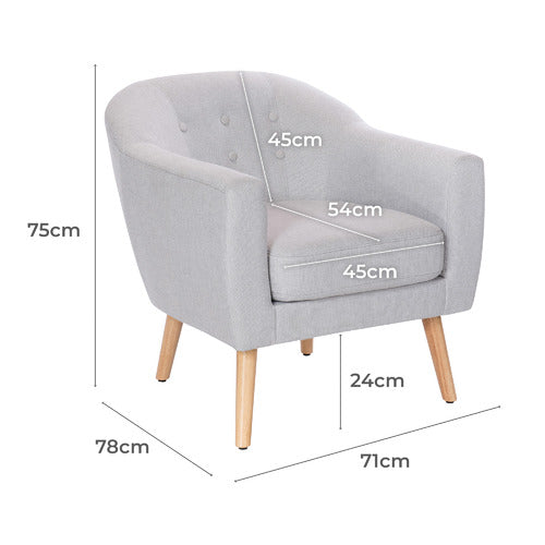 EDDY UPHOLSTERED ARMCHAIR