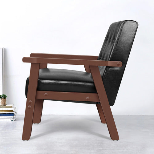 HOXTON ROOM CALLUM FAUX LEATHER ARMCHAIR