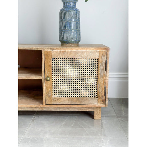 HOME & LIFESTYLE BRIAR 2 DOOR MANGO WOOD TV UNIT