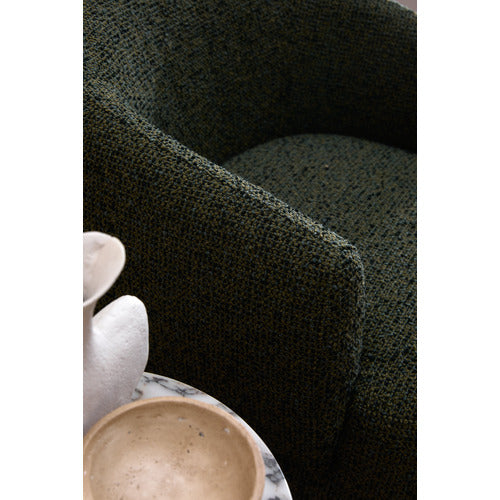CUDDLE UPHOLSTERED SWIVEL ARMCHAIR