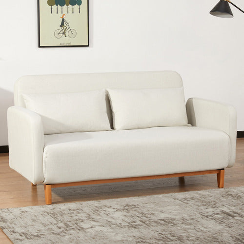 PALMGROVE LANE BEIGE LIAM 2 SEATER SOFA BED