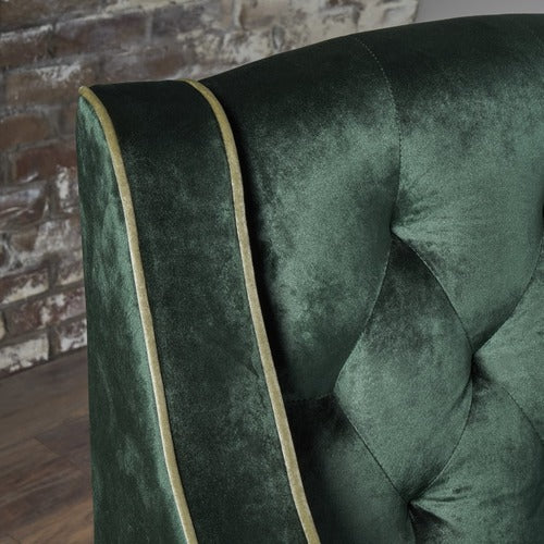 FURNITURE MARKET LARA TUFTED NEW VELVET ARMCHAIR