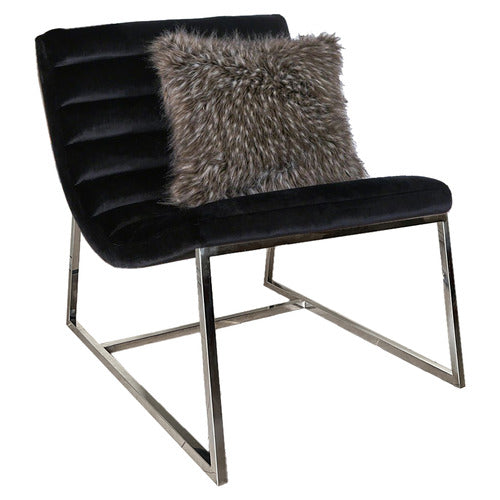FURNITURE MARKET CHANTELLE VELVET ACCENT CHAIR