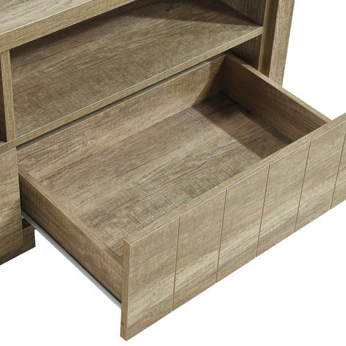SOUTHERN STYLERS ALEXA RUSTIC 3 DRAWER ENTERTAINMENT UNIT