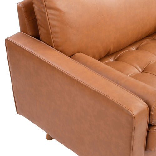 STOCKHOLM FAUX LEATHER ARMCHAIR