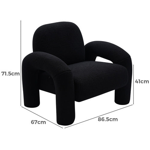 EVER DREAMING LIVING BLAIRE TEDDY ACCENT CHAIR