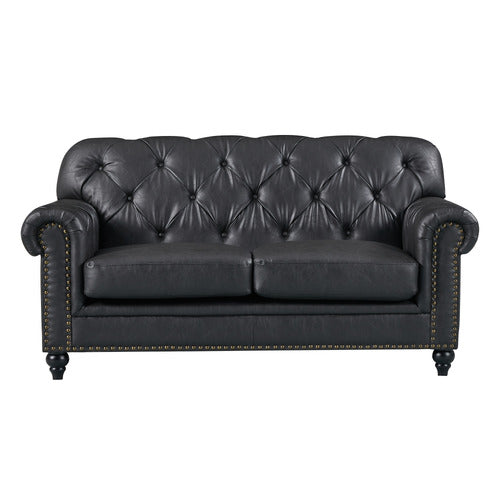 BY DESIGNS PRIMAVERA 2 SEATER LEATHER SOFA