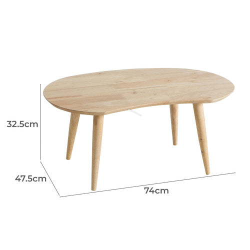 MAJA ANSEL DESIGN PEANUT RUBBERWOOD COFFEE TABLE