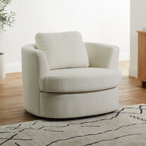 KILLIAN BOUCLE SWIVEL ARMCHAIR