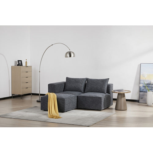 MIKASA FURNITURE RHODES 3 SEATER MODULAR SOFA SET WITH OTTOMAN