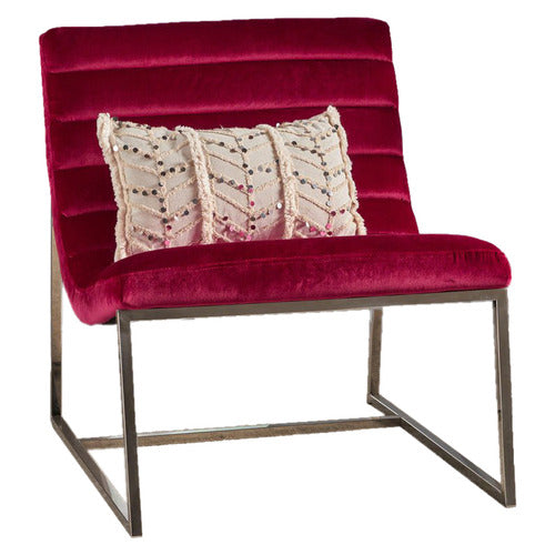 FURNITURE MARKET CHANTELLE VELVET ACCENT CHAIR