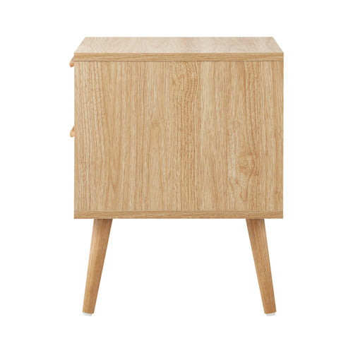 LIVING FUSION HOLLY RATTAN 2 DRAWER BEDSIDE TABLE