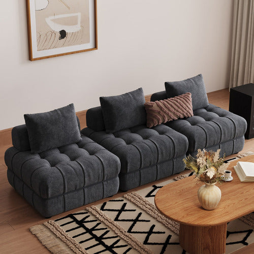 EVER DREAMING LIVING ELLA 76CM BOUCLE LOUNGE CHAIRS (SET OF 3)
