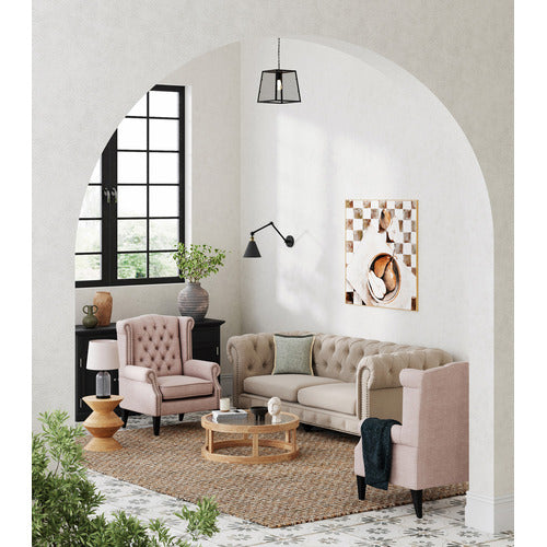 BY DESIGNS LANDON 3 SEATER CHESTERFIELD SOFA