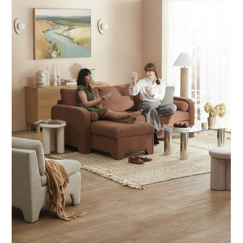 FRIDA 4 SEATER QUEEN SOFA BED WITH REVERSIBLE CHAISE