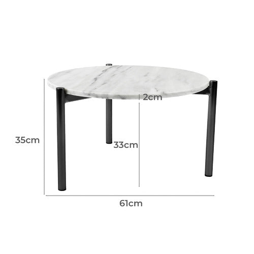 BROOKLYN AND BELLA VICTORIA MARBLE COFFEE TABLE
