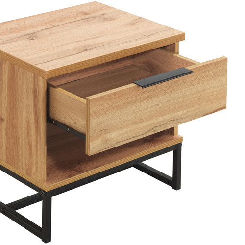 OAK FINISH JACKSON BEDSIDE TABLE