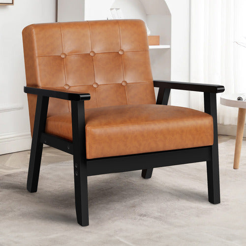 HOXTON ROOM CALLUM FAUX LEATHER ARMCHAIR
