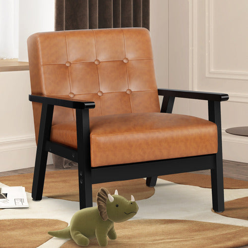 HOXTON ROOM CALLUM FAUX LEATHER ARMCHAIR