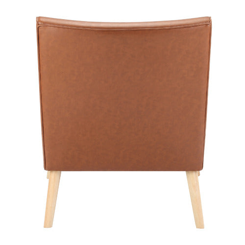 TAN SHELLEY PREMIUM FAUX LEATHER ARMCHAIR