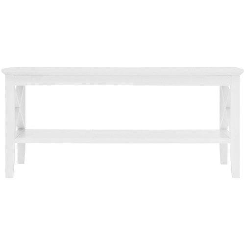 WEST VALLEY INTERIORS WHITE LONG ISLAND RECTANGULAR COFFEE TABLE