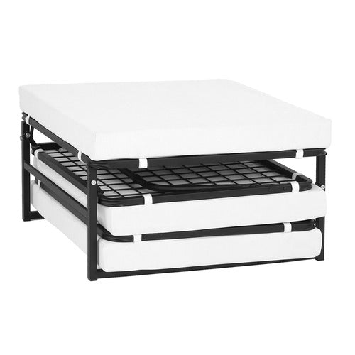 DECOR TRADERS FOLDLUX CONVERTIBLE OTTOMAN FOLDING BED WITH SLIPCOVER