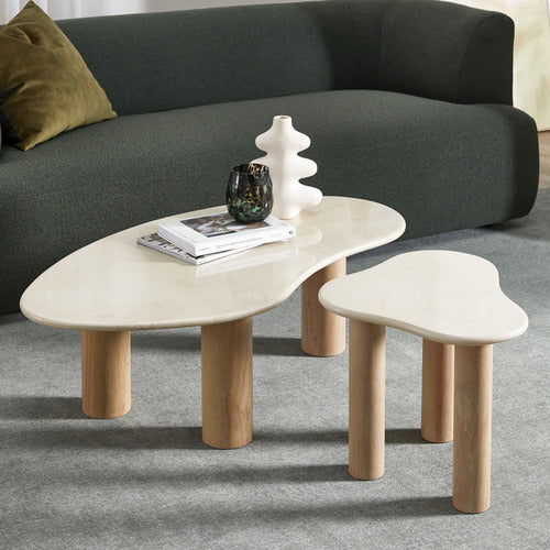 IGGY IRREGULAR MARBLE COFFEE TABLE