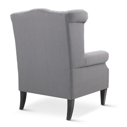 HYDE PARK HOME GREY DUKE WINGBACK ARMCHAIR