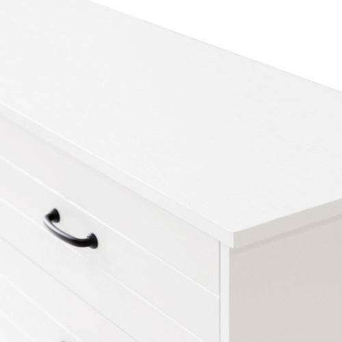 WEST VALLEY INTERIORS WHITE HAMPTONS 6 DRAWER CHEST