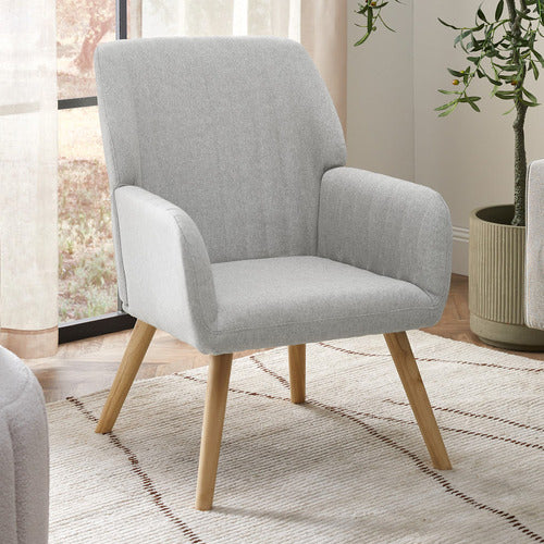 LIVING FUSION ELWINE RUBBERWOOD ARMCHAIR