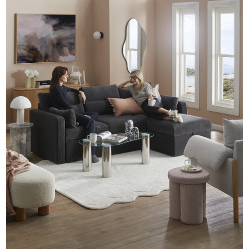 CARTER 4 SEATER QUEEN SOFA BED WITH REVERSIBLE CHAISE