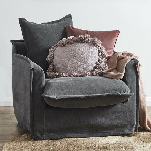 HYDE PARK HOME CUMULUS COTTON SLIPCOVER ARMCHAIR
