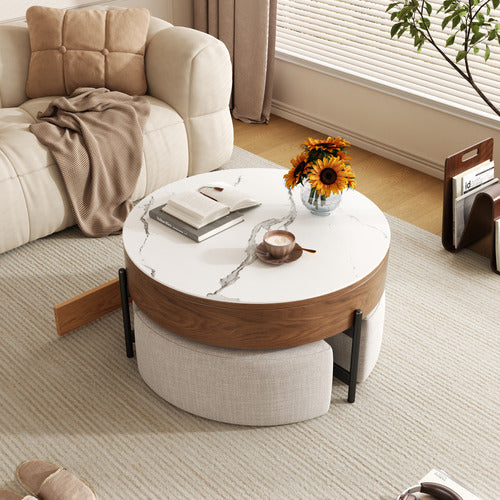 SHIRLEY LANE FURNITURE 4 PIECE ABUELA OTTOMAN & COFFEE TABLE SET
