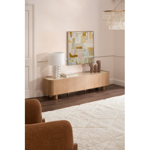 180CM PREMIUM MAGNUS TRAVERTINE STONE-TOP TV UNIT