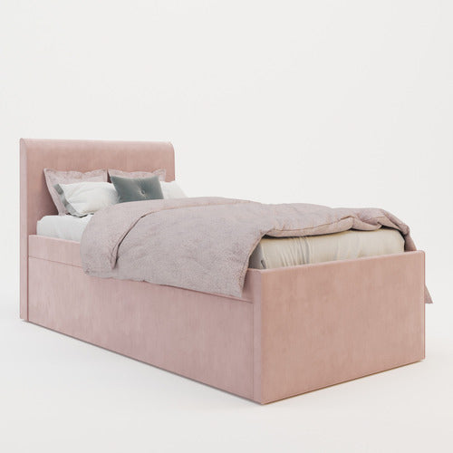 RAWSON & CO SELINA VELVET KING SINGLE BED WITH TRUNDLE