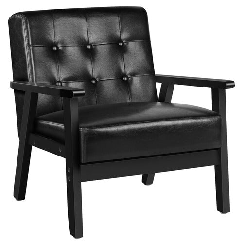 HOXTON ROOM CALLUM FAUX LEATHER ARMCHAIR