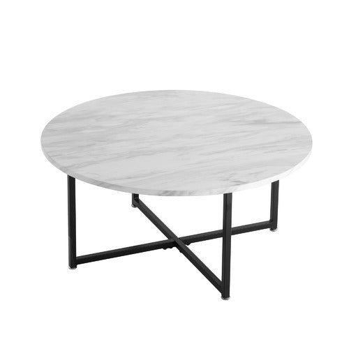 EVER DREAMING LIVING GAEL FAUX MARBLE COFFEE TABLE