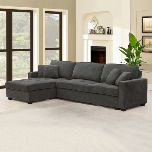 SOUTHERN STYLERS SAMI 3 SEATER UPHOLSTERED SOFA WITH LEFT CHAISE